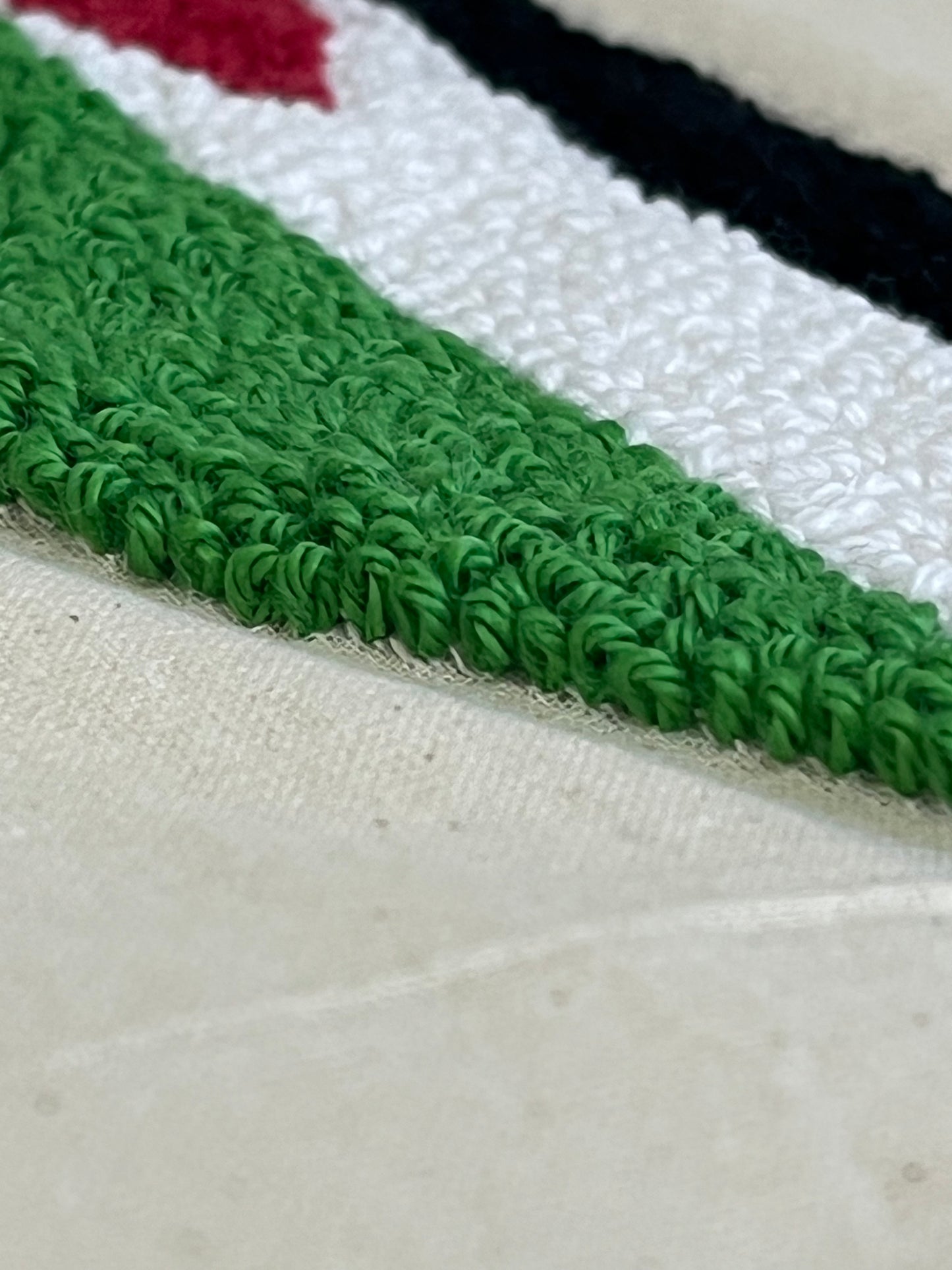 Hand-made punch needle palestine bag