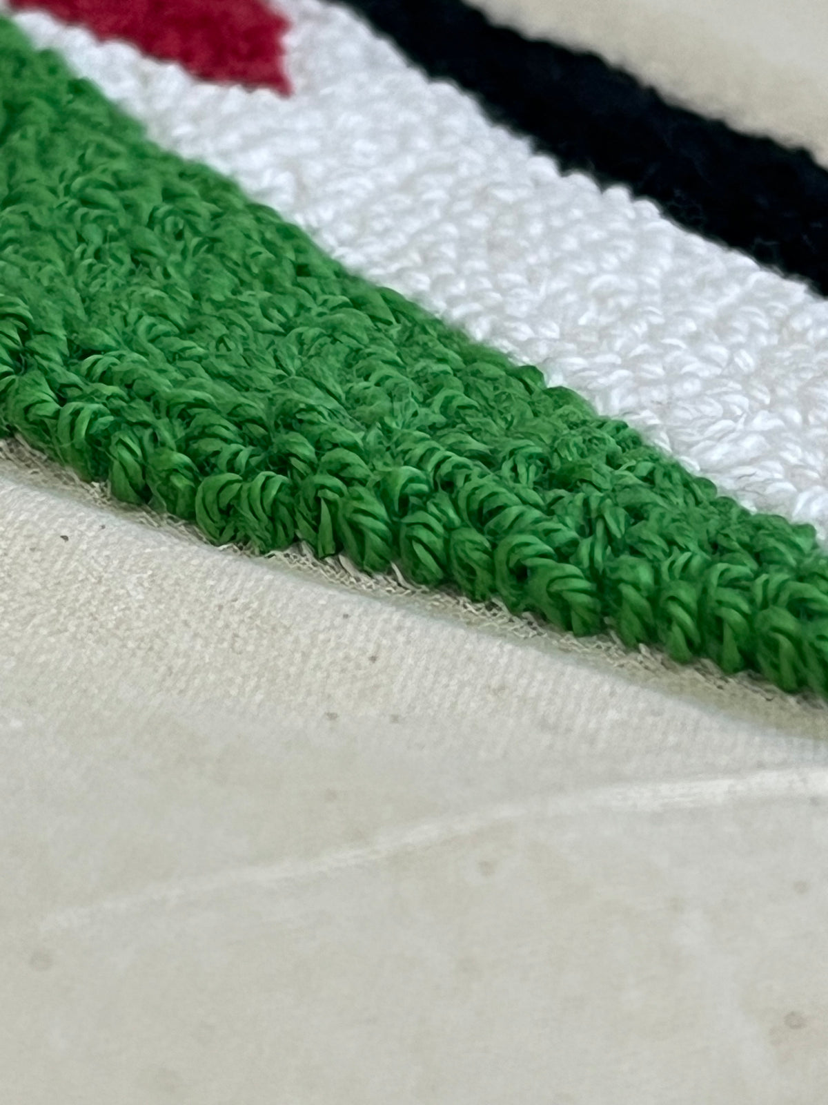 Hand-made punch needle palestine bag