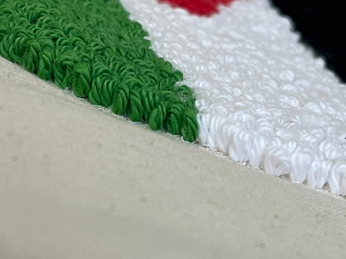 Hand-made punch needle palestine bag